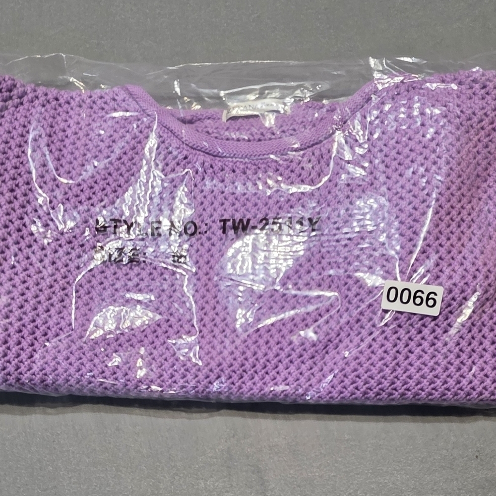 Zenana Outfitters New In Poly Lavender Knit Sweater Medium PTP 29 Length 21 - Picture 4 of 6